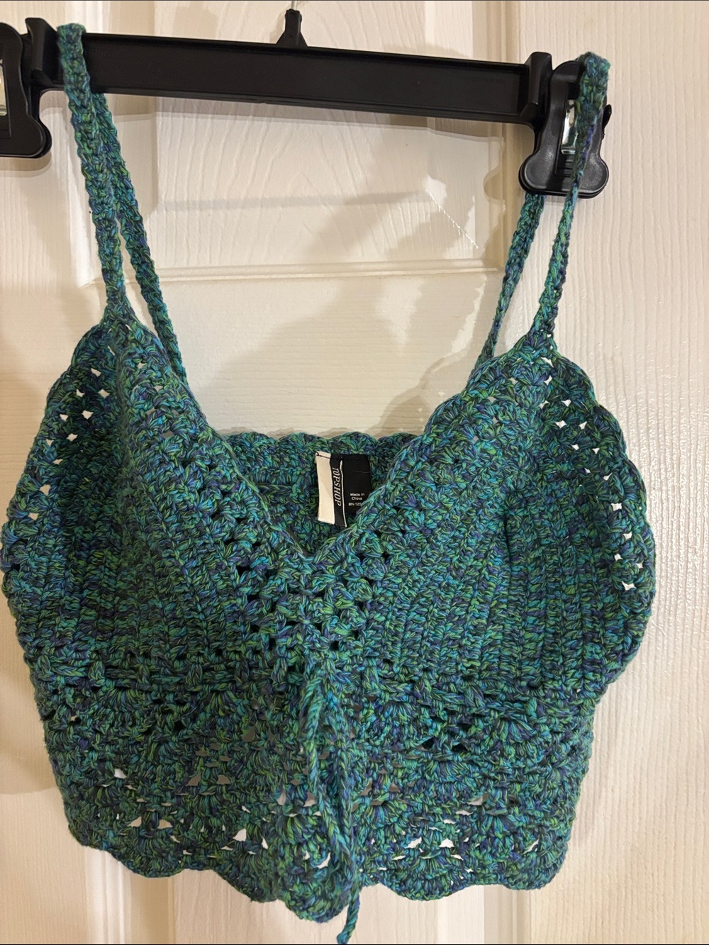 Topshop Crochet Teal-Green Camisole
